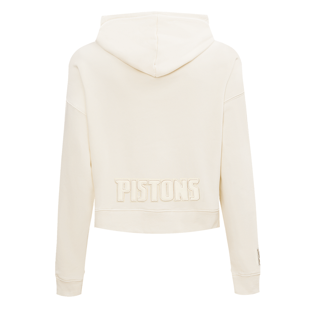 NBA DETROIT PISTONS NEUTRAL CHANDAIL À CAPUCHON COURT POUR FEMME (COQUILLE D'ŒUF)