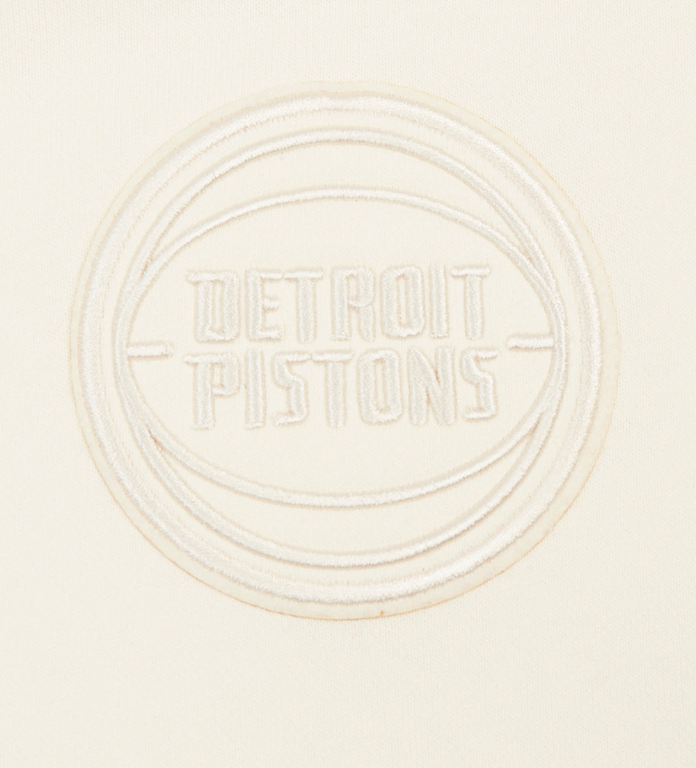 NBA DETROIT PISTONS NEUTRAL CHANDAIL À CAPUCHON COURT POUR FEMME (COQUILLE D'ŒUF)