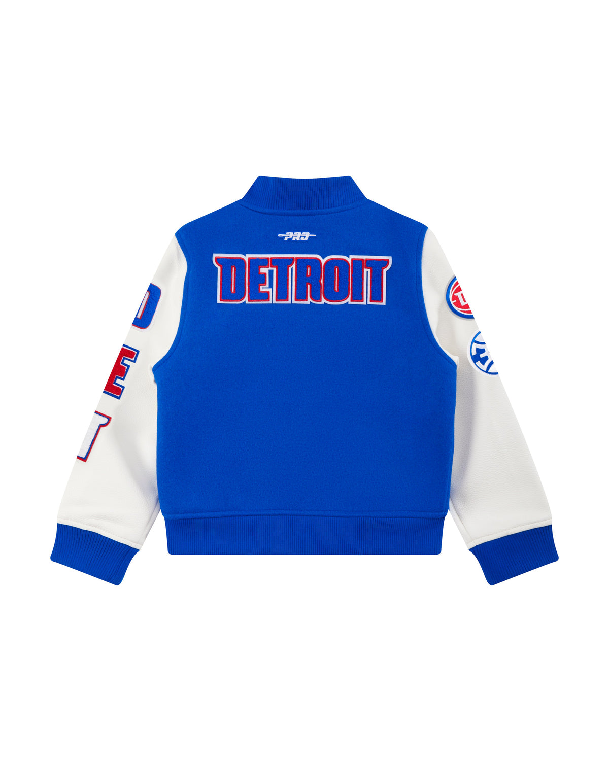 NBA DETROIT PISTONS CLASSIC BLOUSON COLLÉGIAL EN LAINE POUR GARÇON ENFANT (BLEU ROYAL/BLANC)