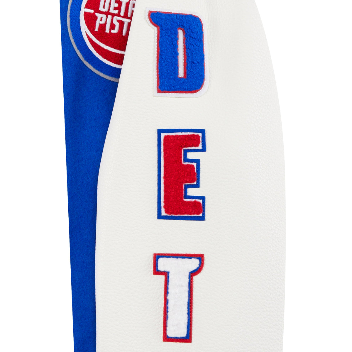 NBA DETROIT PISTONS CLASSIC BLOUSON COLLÉGIAL EN LAINE POUR GARÇON ENFANT (BLEU ROYAL/BLANC)