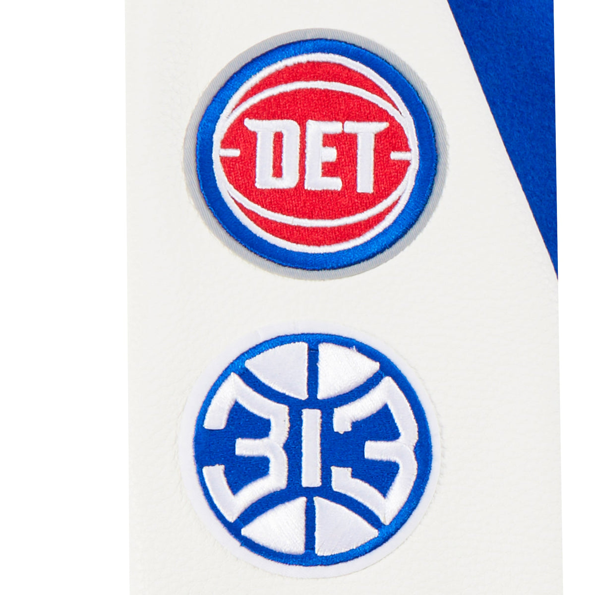NBA DETROIT PISTONS CLASSIC BLOUSON COLLÉGIAL EN LAINE POUR GARÇON ENFANT (BLEU ROYAL/BLANC)