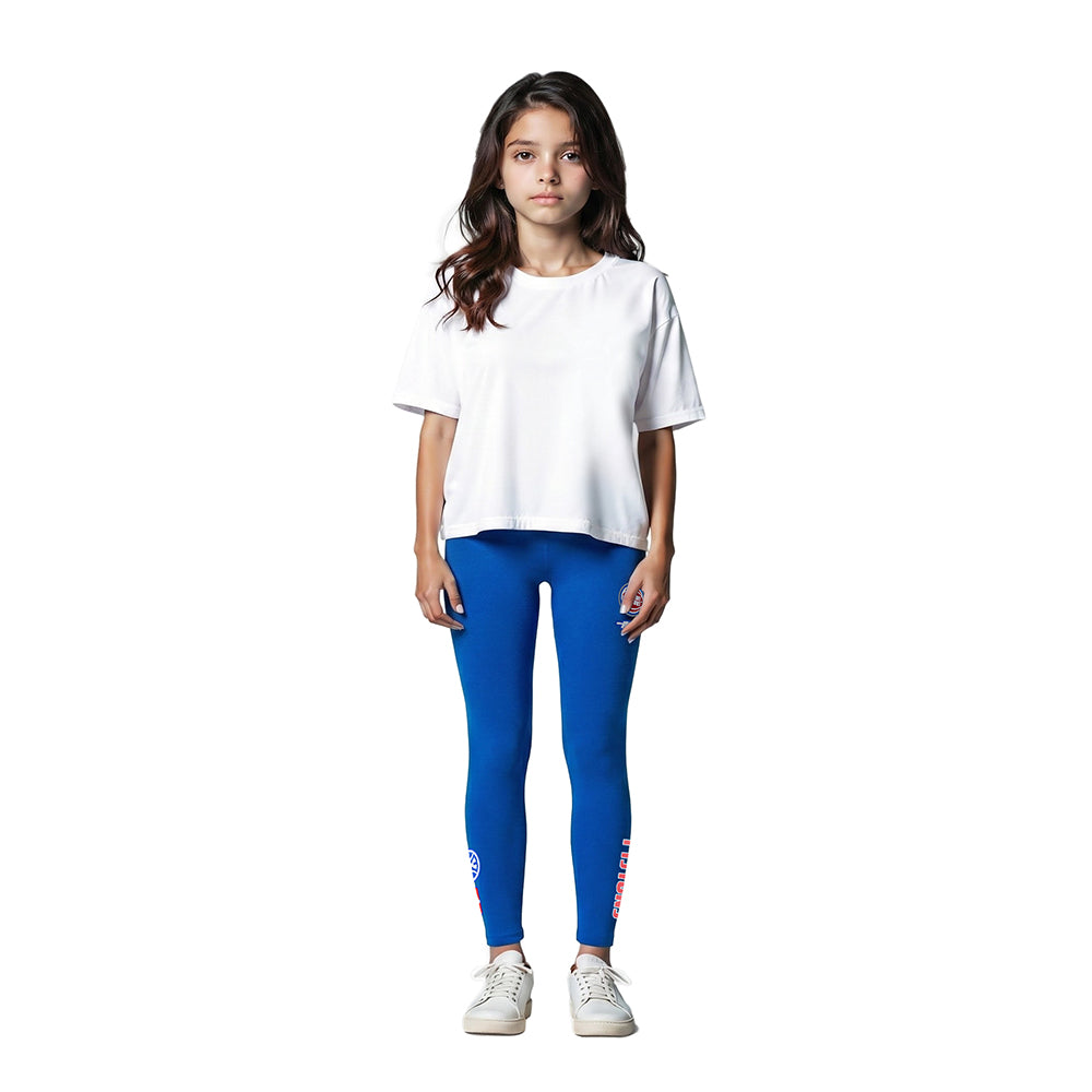 NBA DETROIT PISTONS CLASSIC LITTLE GIRL'S LEGGING (ROYAL BLUE)