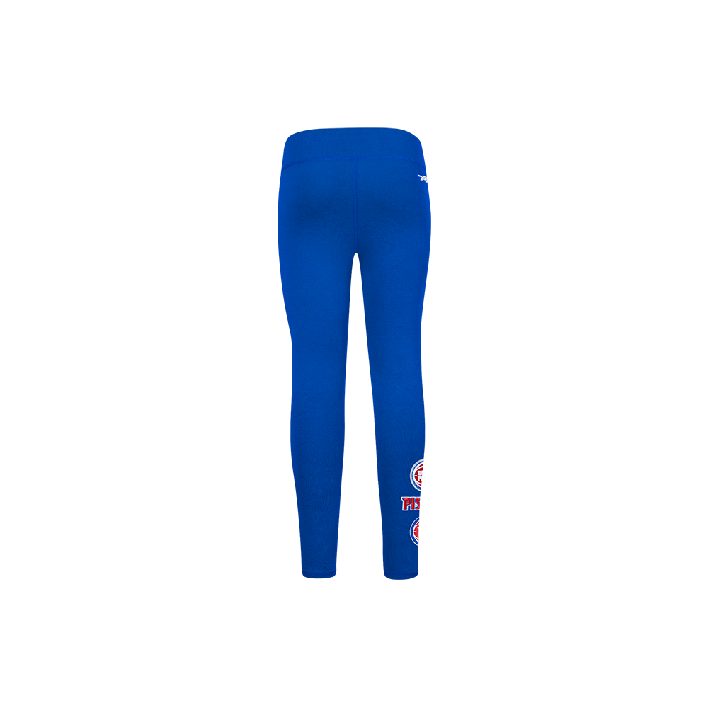 NBA DETROIT PISTONS RETRO CLASSIC LITTLE GIRL'S LEGGING (ROYAL BLUE)