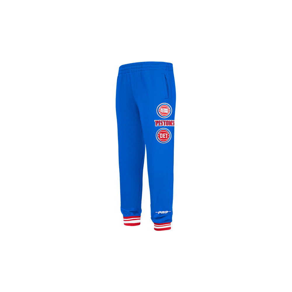 NBA DETROIT PISTONS RETRO CLASSIC TODDLER BOY'S RIB SWEATPANT (ROYAL BLUE/RED)