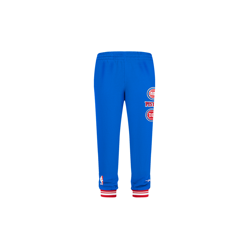 NBA DETROIT PISTONS RETRO CLASSIC TODDLER BOY'S RIB SWEATPANT (ROYAL BLUE/RED)