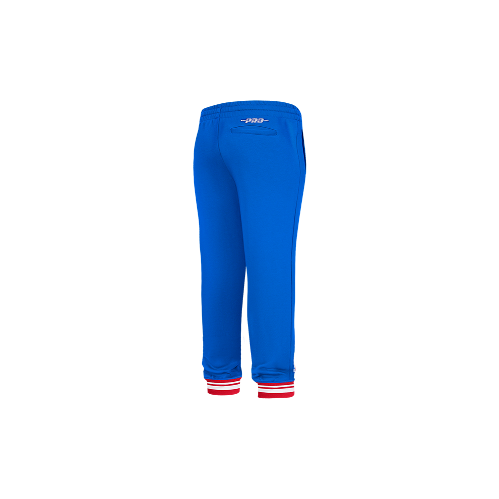 NBA DETROIT PISTONS RETRO CLASSIC TODDLER BOY'S RIB SWEATPANT (ROYAL BLUE/RED)
