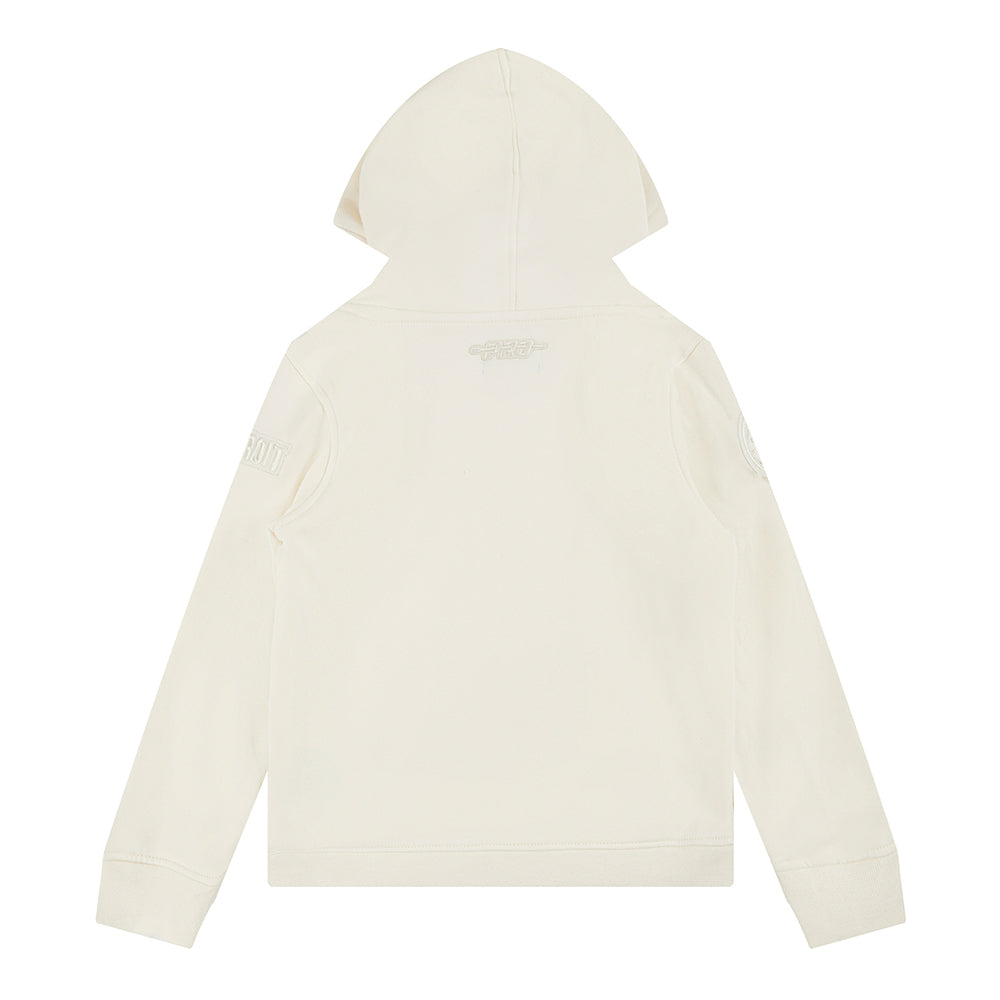 NBA DETROIT PISTONS NEUTRAL TODDLER BOYS FLEECE PULLOVER HOODIE (EGGSHELL)