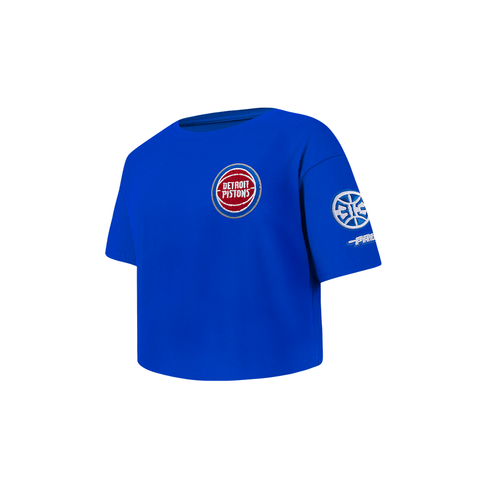 NBA DETROIT PISTONS CLASSIC TODDLER GIRL'S SHORT SLEEVE BOXY TEE (ROYAL BLUE)