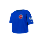 NBA DETROIT PISTONS CLASSIC TODDLER GIRL'S SHORT SLEEVE BOXY TEE (ROYAL BLUE)