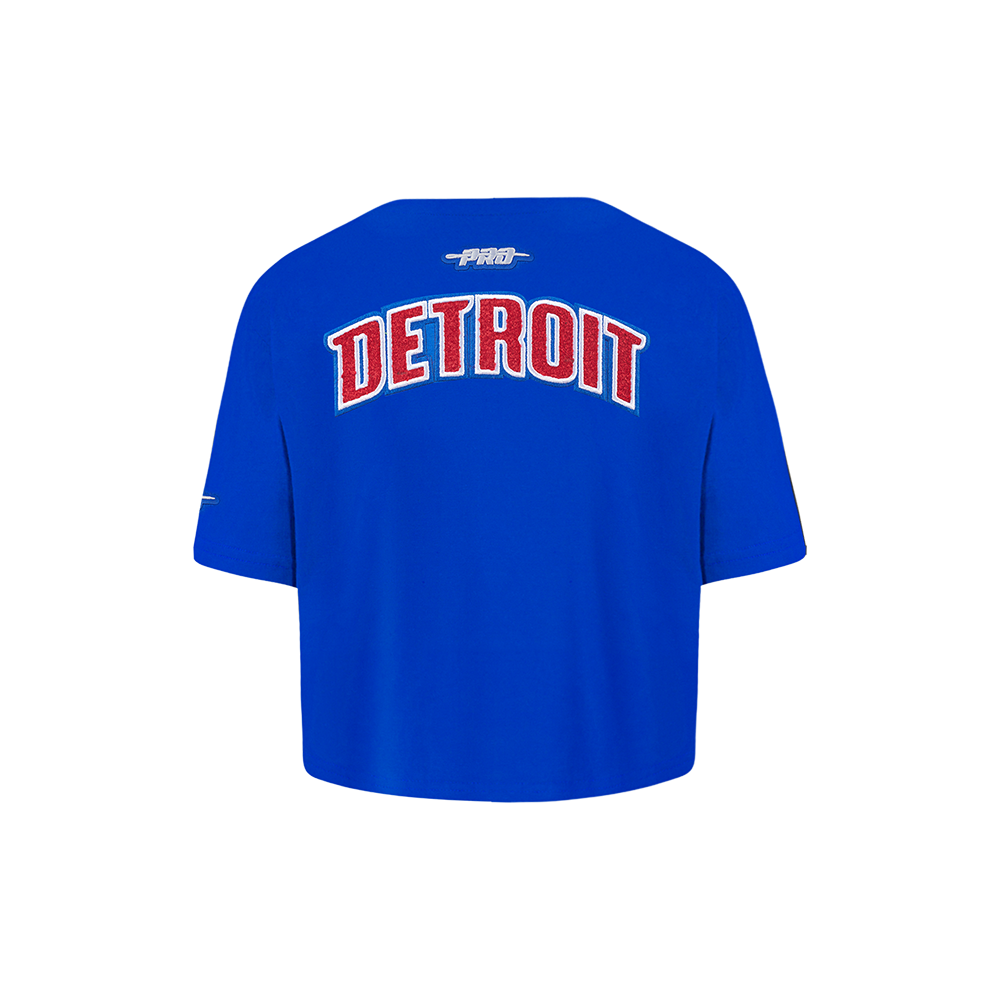 NBA DETROIT PISTONS CLASSIC TODDLER GIRL'S SHORT SLEEVE BOXY TEE (ROYAL BLUE)