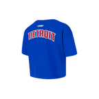 NBA DETROIT PISTONS CLASSIC TODDLER GIRL'S SHORT SLEEVE BOXY TEE (ROYAL BLUE)