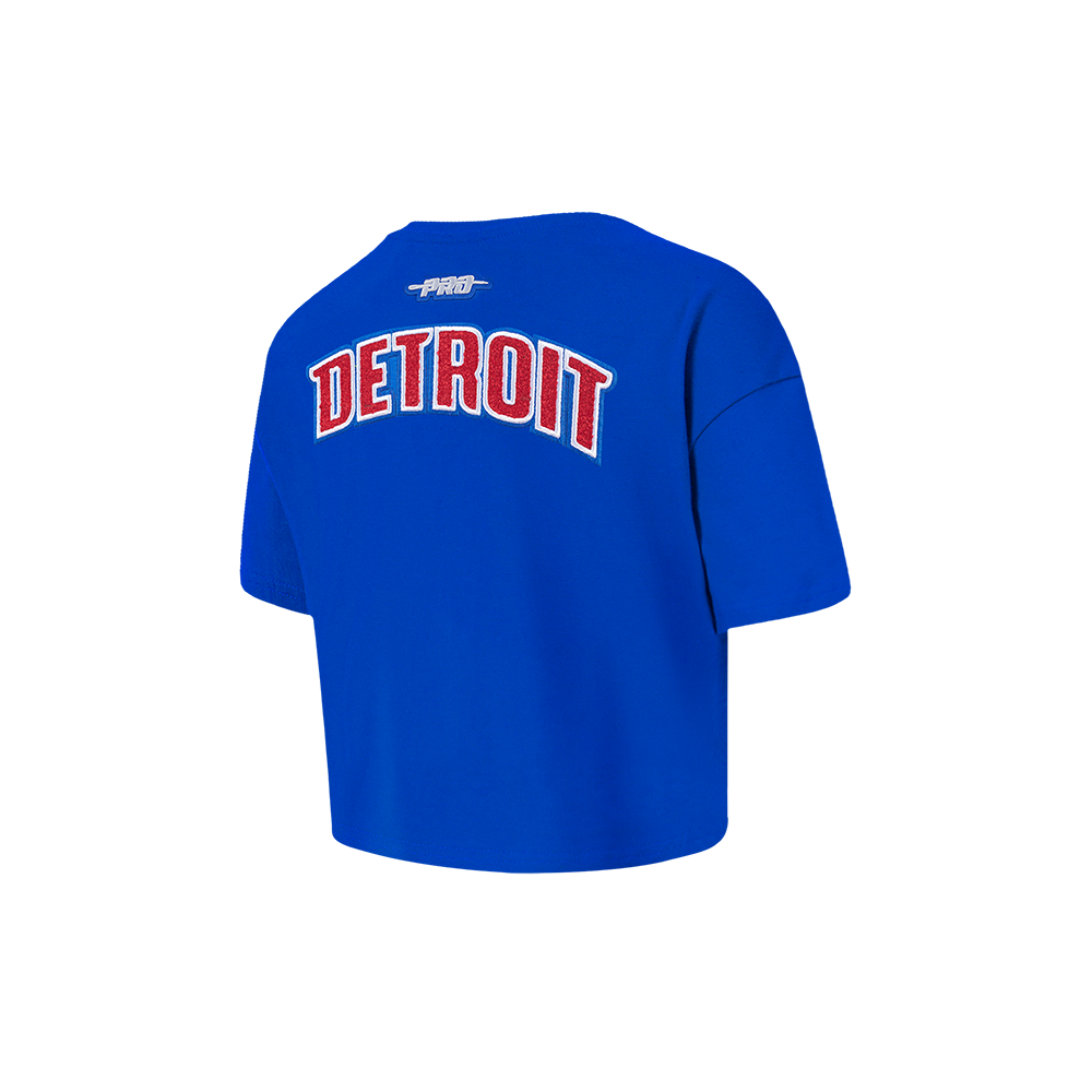 NBA DETROIT PISTONS CLASSIC TODDLER GIRL'S SHORT SLEEVE BOXY TEE (ROYAL BLUE)