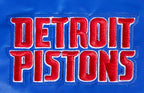 NBA DETROIT PISTONS SCRIPT TAIL WOMEN'S SATIN JACKET (ROYAL BLUE)