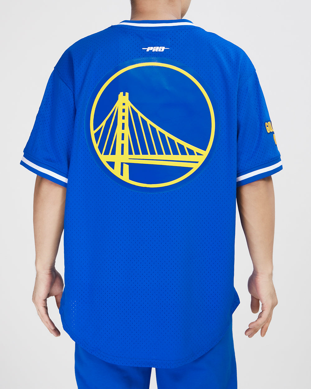 NBA GOLDEN STATE WARRIORS CLASSIC MESH MEN'S VNECK MEN'S JERSEY (ROYAL BLUE)