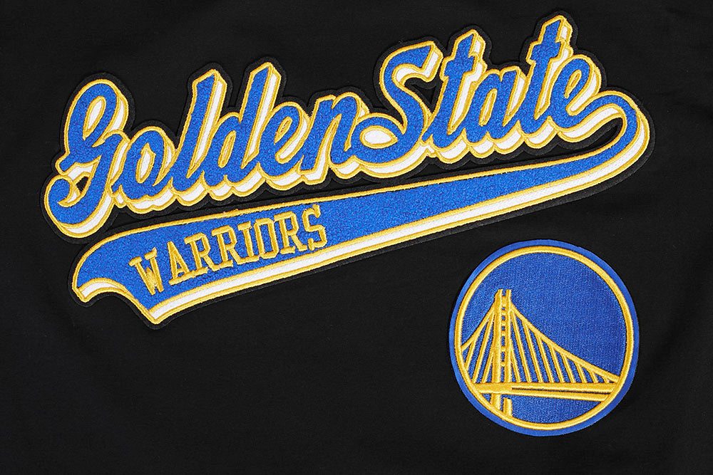 NBA GOLDEN STATE WARRIORS SCRIPT TAIL MEN'S   TEE (BLACK)