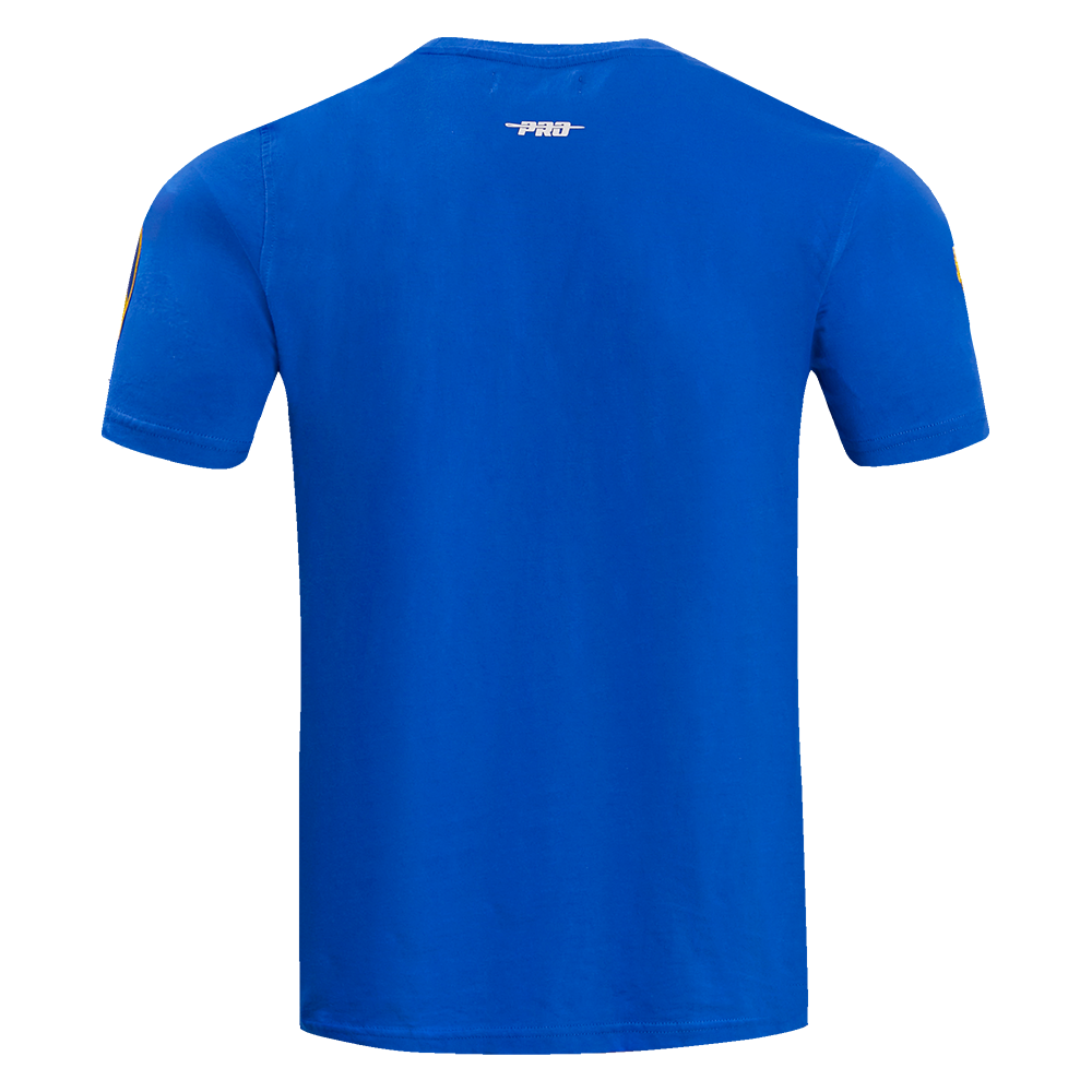 NBA GOLDEN STATE WARRIORS SCRIPT TAIL MEN'S   TEE (ROYAL BLUE)