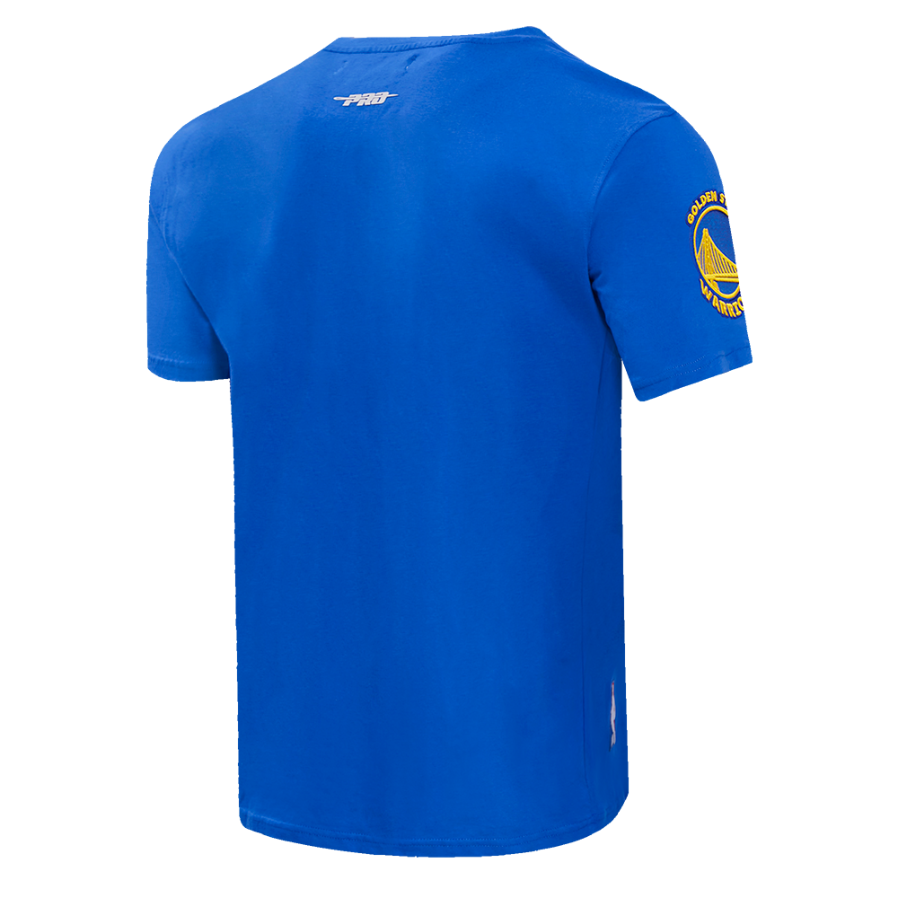 NBA GOLDEN STATE WARRIORS SCRIPT TAIL MEN'S   TEE (ROYAL BLUE)
