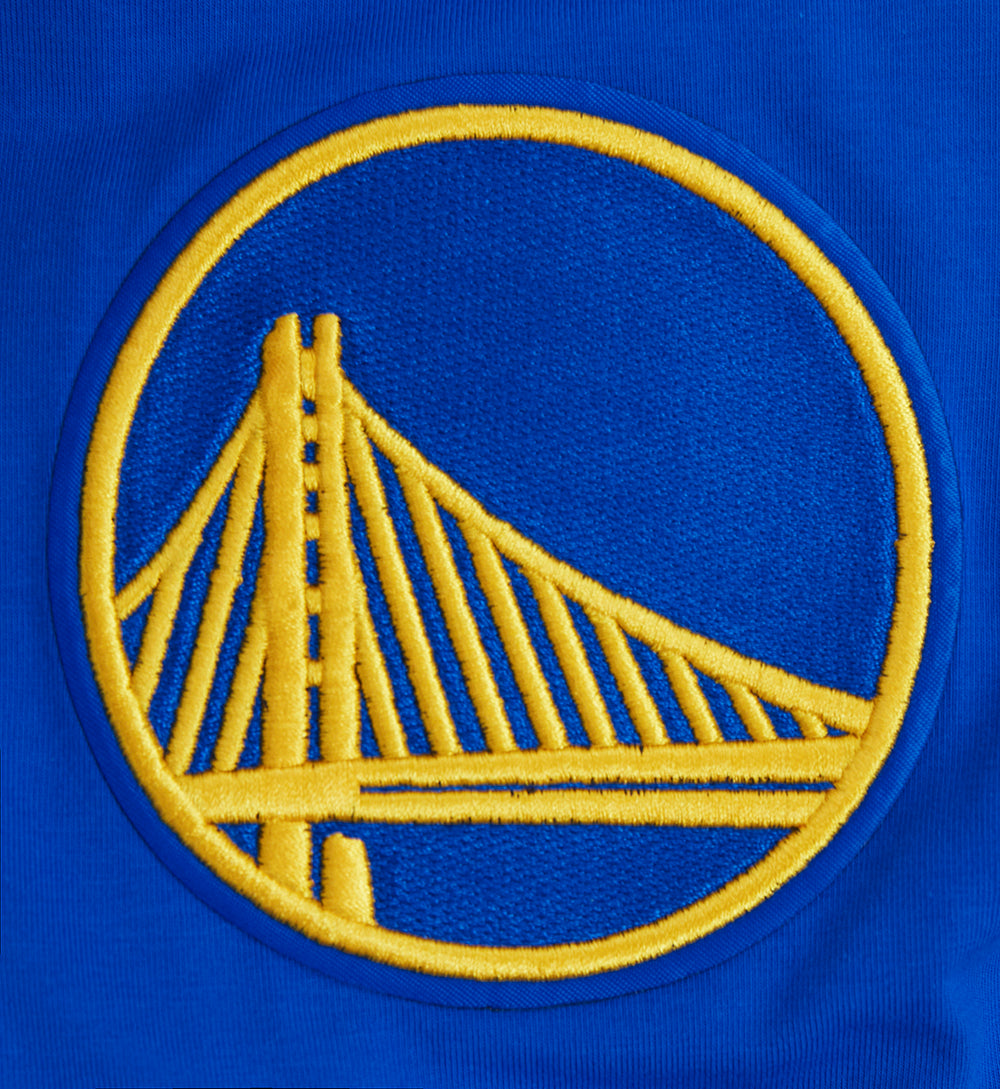 NBA GOLDEN STATE WARRIORS SCRIPT TAIL MEN'S   TEE (ROYAL BLUE)