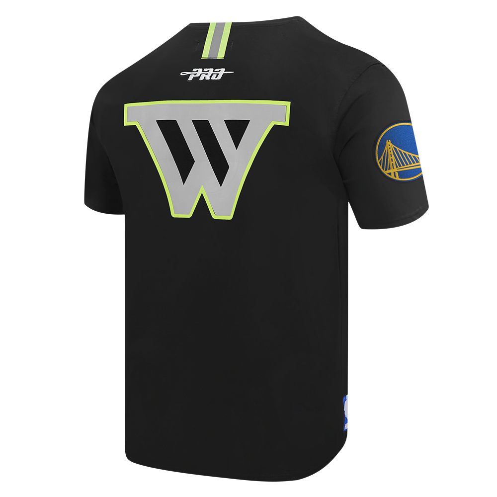 NBA GOLDEN STATE WARRIORS UNDER THE LIGHTS T-SHIRT EN JERSEY SIMPLE POUR HOMME (NOIR)
