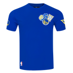 NBA GOLDEN STATE WARRIORS CITY RANSOM T-SHIRT EN JERSEY SIMPLE POUR HOMME (BLEU ROYAL)