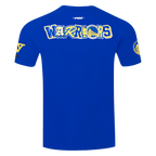 NBA GOLDEN STATE WARRIORS CITY RANSOM T-SHIRT EN JERSEY SIMPLE POUR HOMME (BLEU ROYAL)