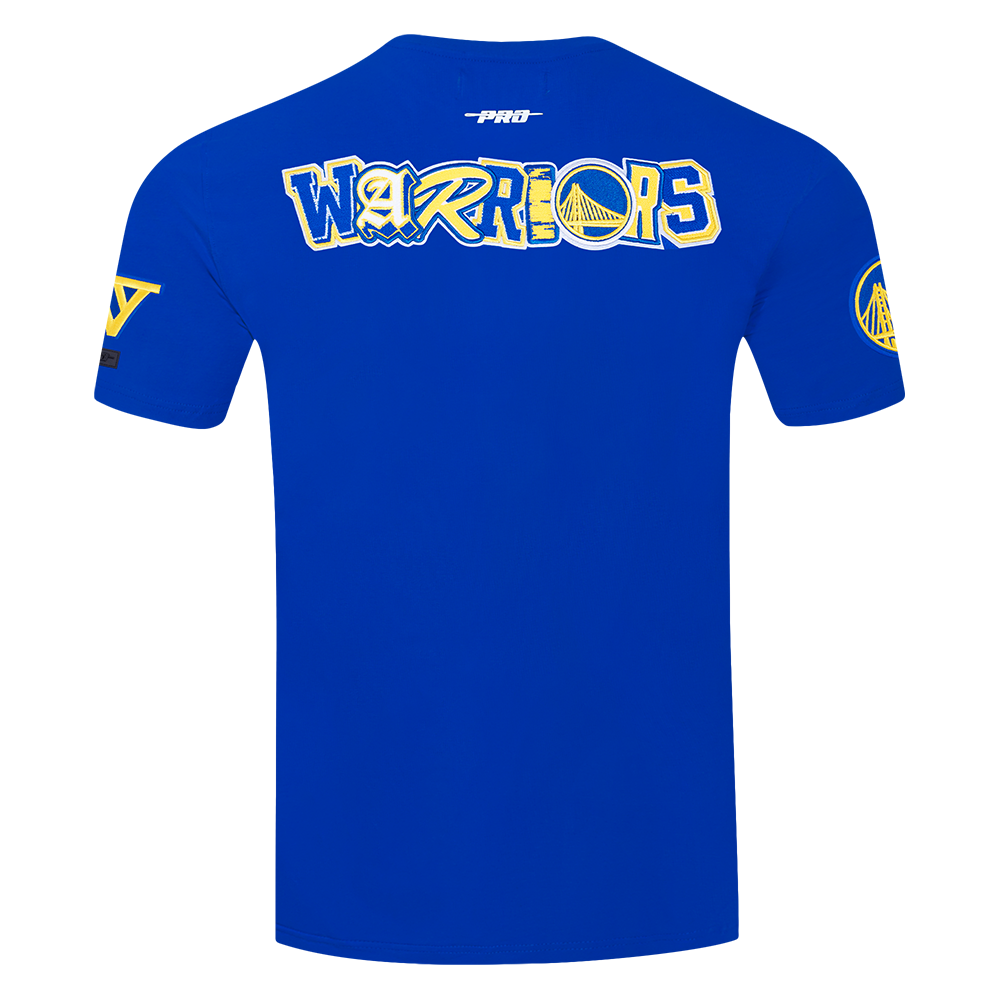 NBA GOLDEN STATE WARRIORS CITY RANSOM T-SHIRT EN JERSEY SIMPLE POUR HOMME (BLEU ROYAL)