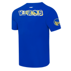 NBA GOLDEN STATE WARRIORS CITY RANSOM T-SHIRT EN JERSEY SIMPLE POUR HOMME (BLEU ROYAL)