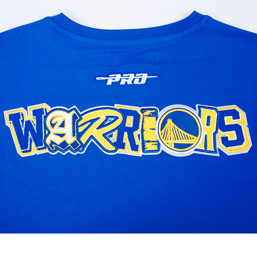 NBA GOLDEN STATE WARRIORS CITY RANSOM T-SHIRT EN JERSEY SIMPLE POUR HOMME (BLEU ROYAL)
