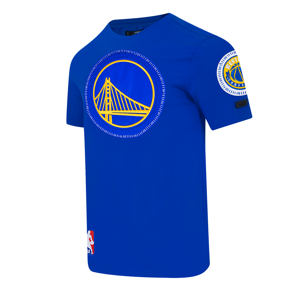NBA GOLDEN STATE WARRIORS DIY PICK STITCH MEN'S SINGLE JERSEY TEE (ROYAL BLUE)