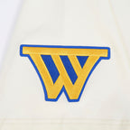 NBA GOLDEN STATE WARRIORS RETRO CASCADE T-SHIRT À BORDURES CONTRASTANTES POUR HOMME (COQUILLE D'ŒUF/BLEU ROYAL)
