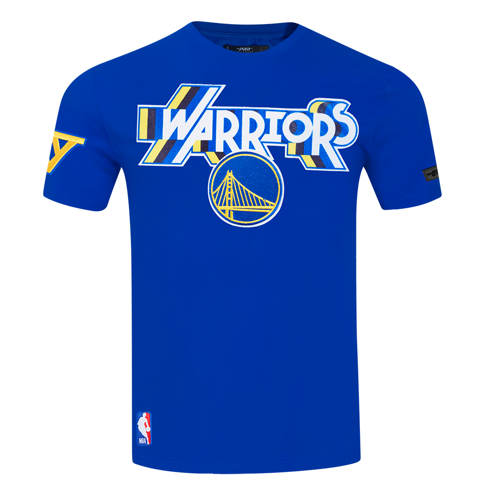 NBA GOLDEN STATE WARRIORS RETRO ELEVATION MEN'S SINGLE JERSEY TEE (ROYAL BLUE)