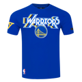 NBA GOLDEN STATE WARRIORS RETRO ELEVATION MEN'S SINGLE JERSEY TEE (ROYAL BLUE)