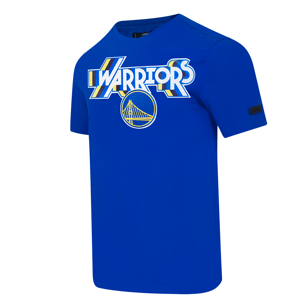NBA GOLDEN STATE WARRIORS RETRO ELEVATION MEN'S SINGLE JERSEY TEE (ROYAL BLUE)