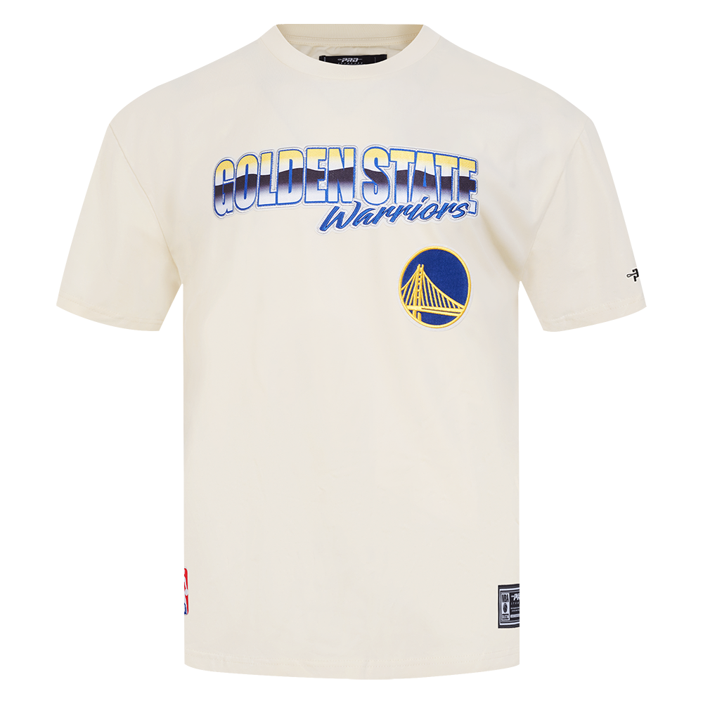 NBA GOLDEN STATE WARRIORS CHROME MEN'S CJ DROP SHOULDER TEE (EGGSHELL)