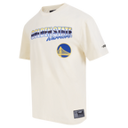 NBA GOLDEN STATE WARRIORS CHROME MEN'S CJ DROP SHOULDER TEE (EGGSHELL)