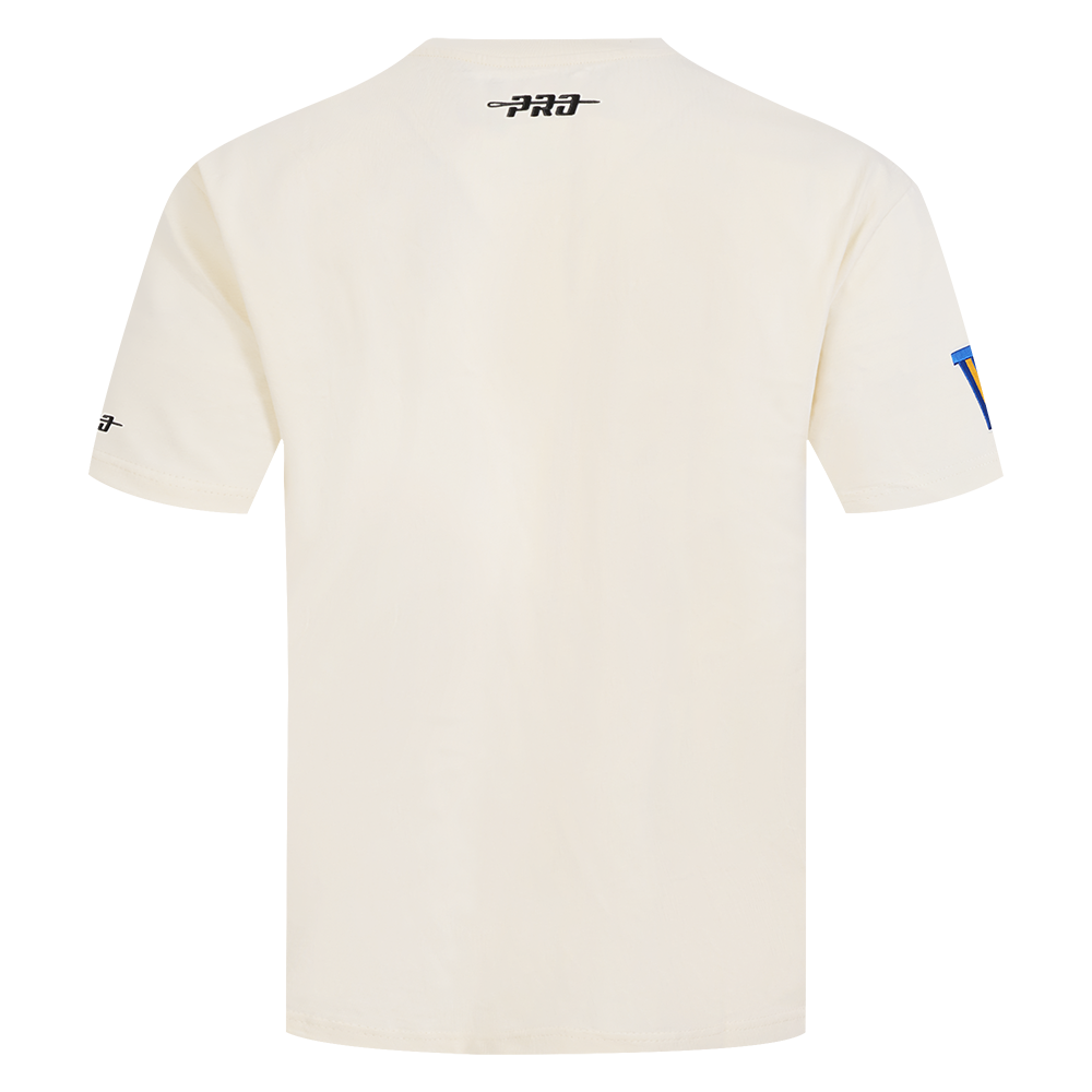 NBA GOLDEN STATE WARRIORS CHROME MEN'S CJ DROP SHOULDER TEE (EGGSHELL)