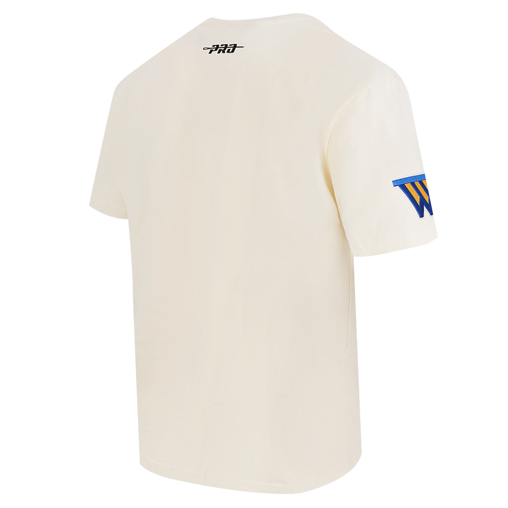 NBA GOLDEN STATE WARRIORS CHROME MEN'S CJ DROP SHOULDER TEE (EGGSHELL)
