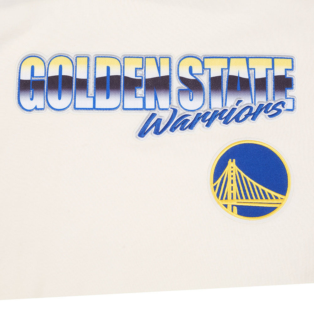 NBA GOLDEN STATE WARRIORS CHROME MEN'S CJ DROP SHOULDER TEE (EGGSHELL)