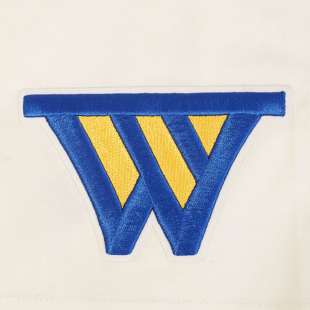 NBA GOLDEN STATE WARRIORS CHROME MEN'S CJ DROP SHOULDER TEE (EGGSHELL)