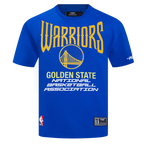 NBA GOLDEN STATE WARRIORS CITY TOUR 2.0 MEN'S COTTON JERSEY DROP SHOULDER TEE (ROYAL BLUE)
