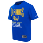 NBA GOLDEN STATE WARRIORS CITY TOUR 2.0 MEN'S COTTON JERSEY DROP SHOULDER TEE (ROYAL BLUE)