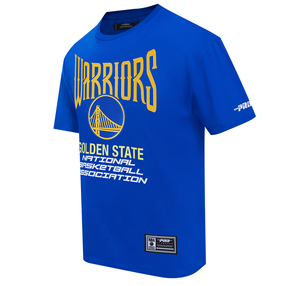 NBA GOLDEN STATE WARRIORS CITY TOUR 2.0 MEN'S COTTON JERSEY DROP SHOULDER TEE (ROYAL BLUE)