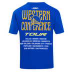 NBA GOLDEN STATE WARRIORS CITY TOUR 2.0 MEN'S COTTON JERSEY DROP SHOULDER TEE (ROYAL BLUE)