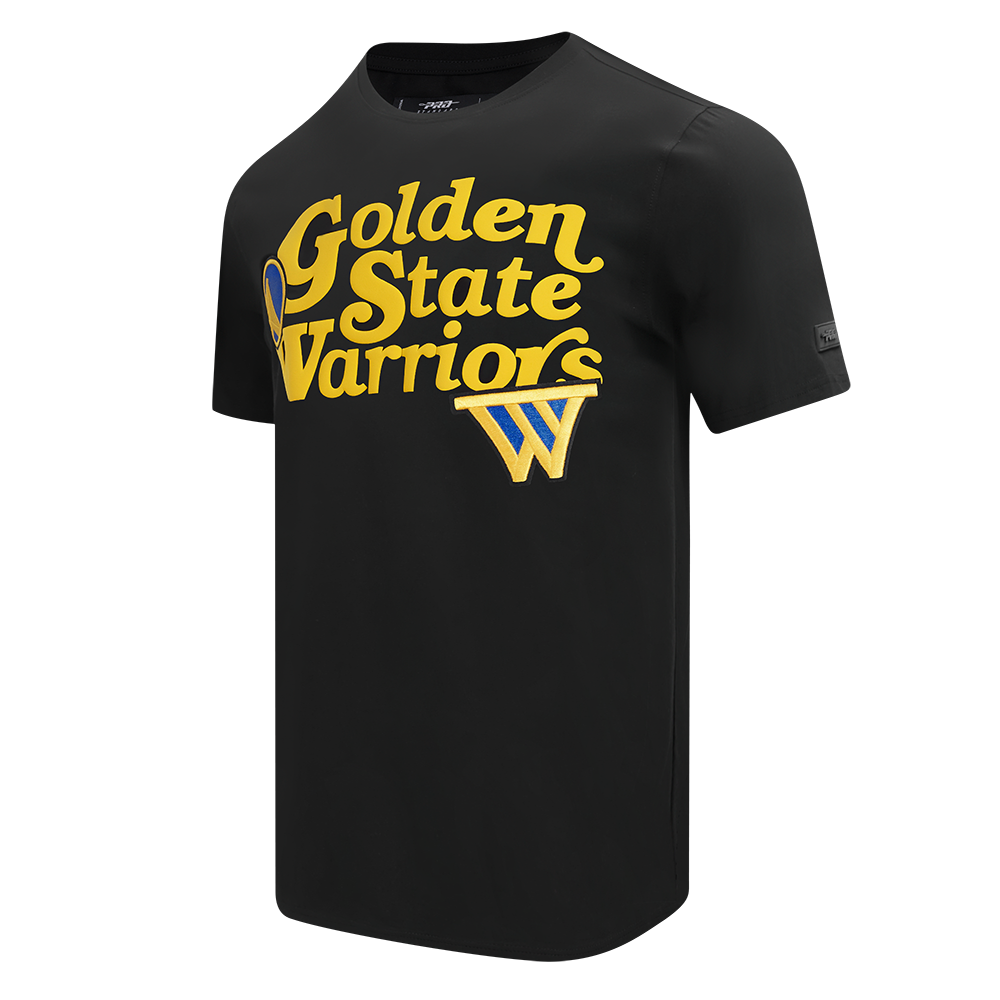 NBA GOLDEN STATE WARRIORS SOUVENIR MEN'S SINGLE JERSEY TEE (BLACK)