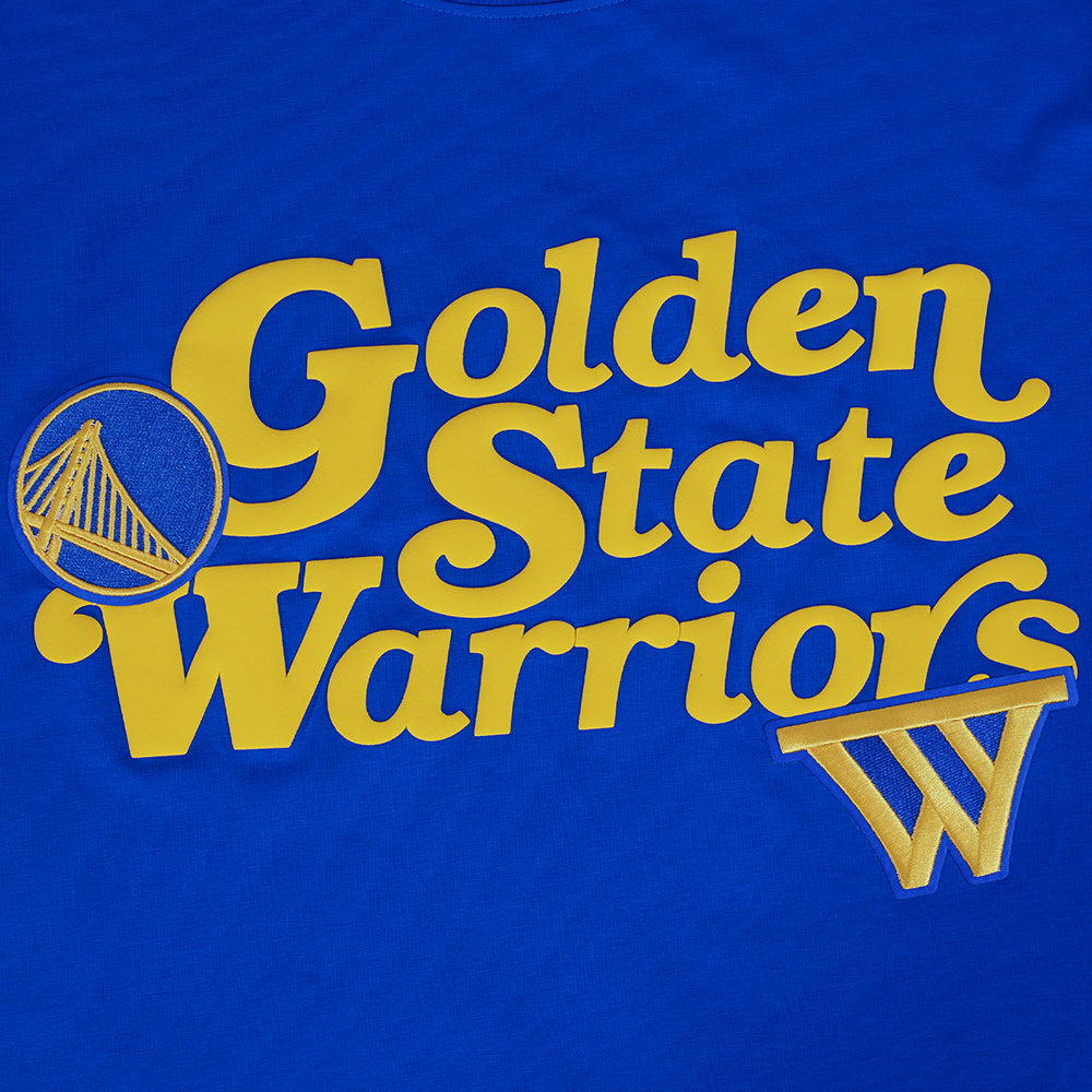 NBA GOLDEN STATE WARRIORS SOUVENIR MEN'S SINGLE JERSEY TEE (ROYAL BLUE)