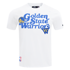 NBA GOLDEN STATE WARRIORS SOUVENIR MEN'S SINGLE JERSEY TEE (WHITE)