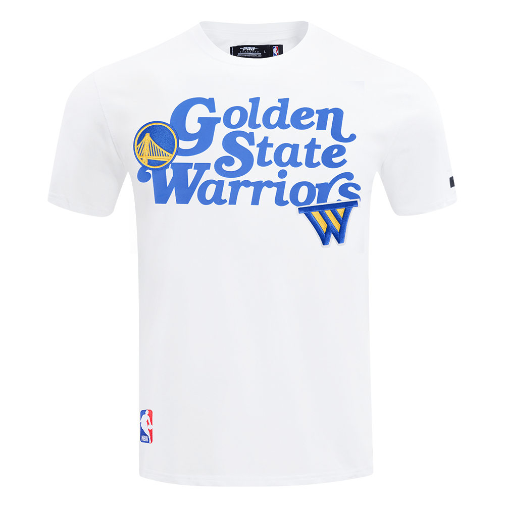 NBA GOLDEN STATE WARRIORS SOUVENIR MEN'S SINGLE JERSEY TEE (WHITE)