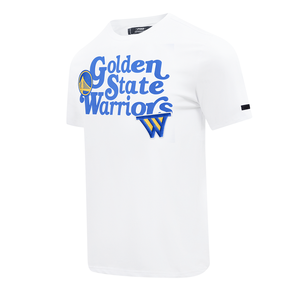 NBA GOLDEN STATE WARRIORS SOUVENIR MEN'S SINGLE JERSEY TEE (WHITE)