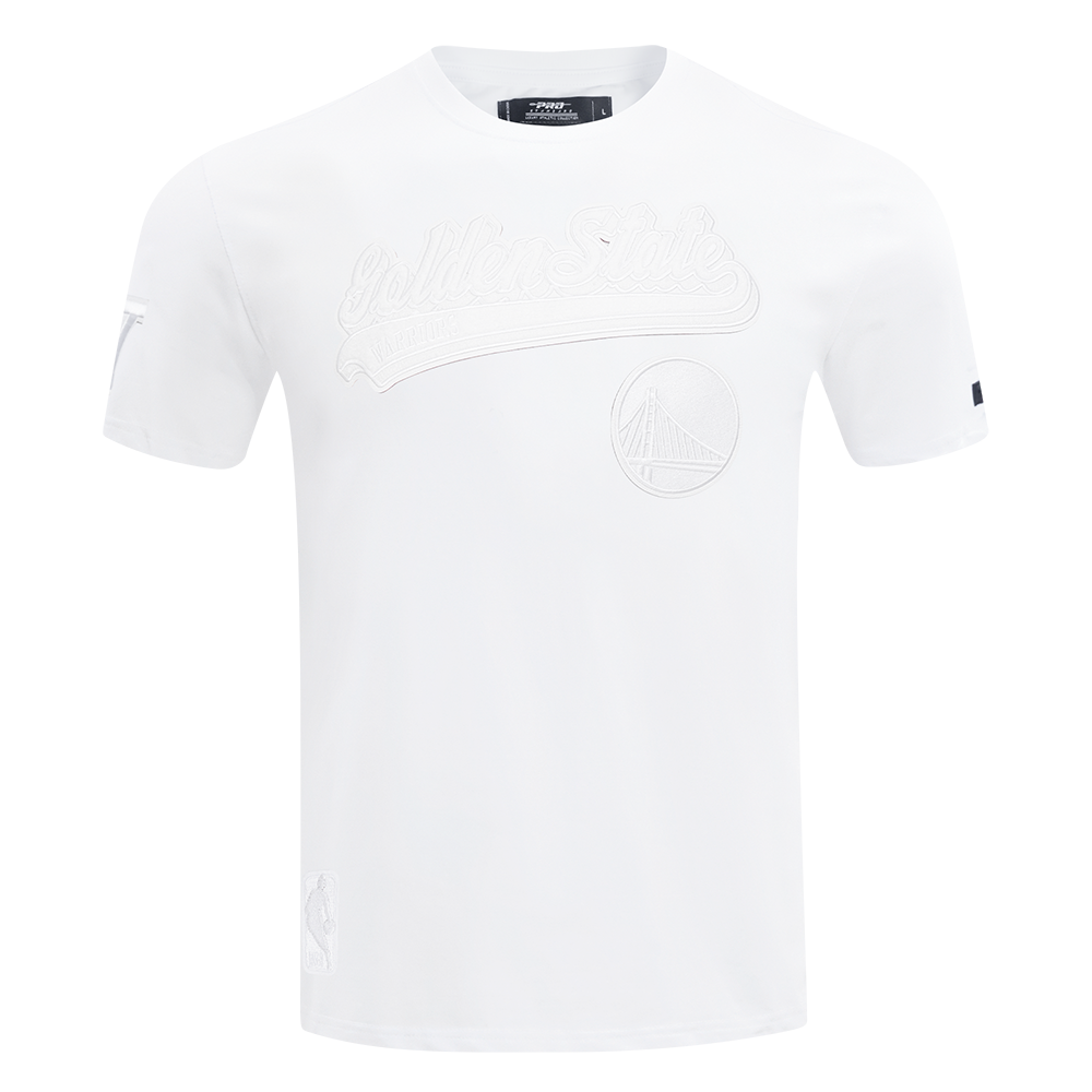NBA GOLDEN STATE WARRIORS WHITE OUT MEN'S SINGLE JERSEY TEE (WHITE)