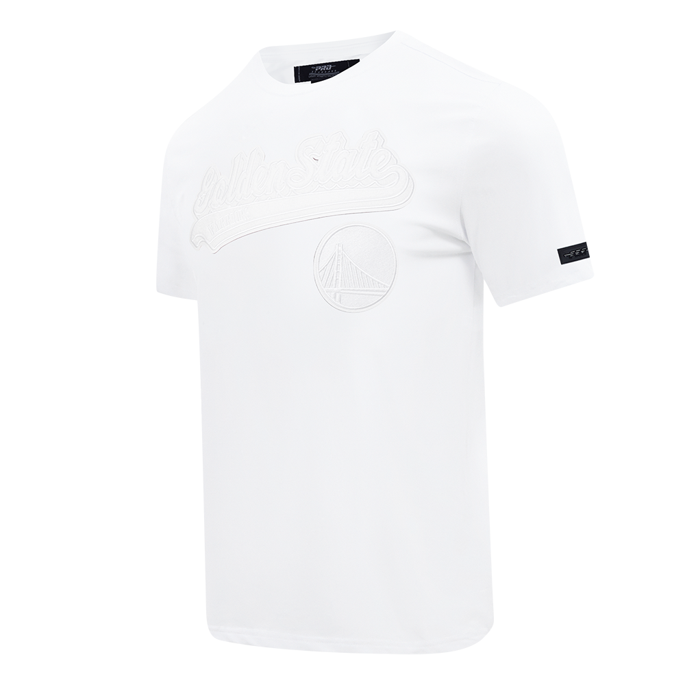 NBA GOLDEN STATE WARRIORS WHITE OUT MEN'S SINGLE JERSEY TEE (WHITE)
